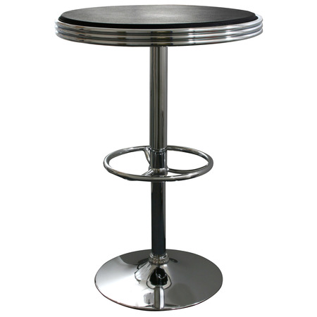 AMERIHOME Retro Soda Shop Table, Black SFTABLE